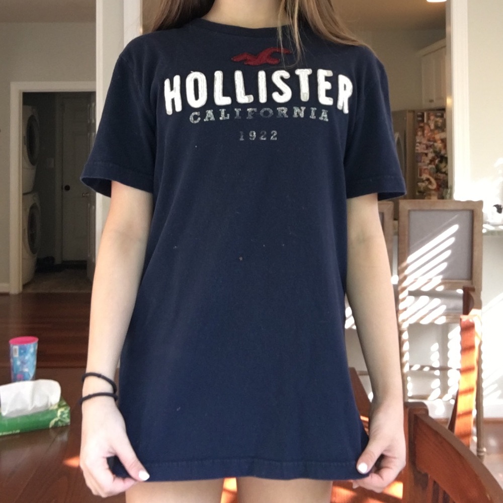 Girls Navy Blue Hollister Shirt